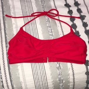 Red swimsuit top